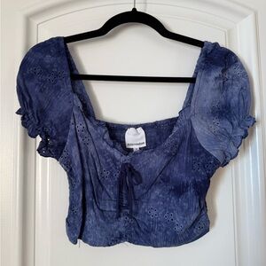 Blue Crop Top